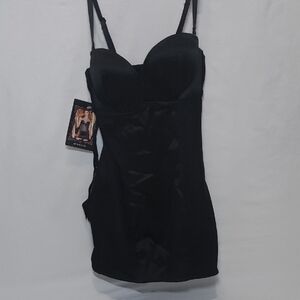 Elegant Black Chemise with Adjustable Straps